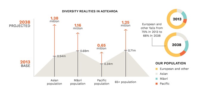 Diagram showing diversity realities in Aotearoa