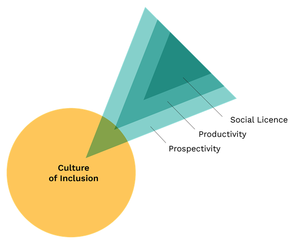 Diagram illustrating the case for workplace diversity and inclusion