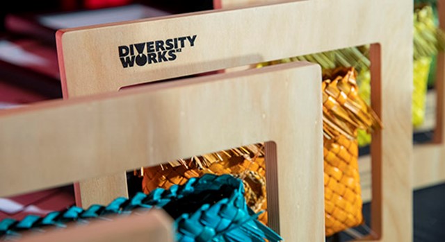 Photograph of the awards given out at the Diversity Awards NZ