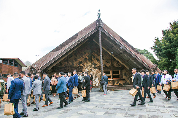 photo of interns at Marae