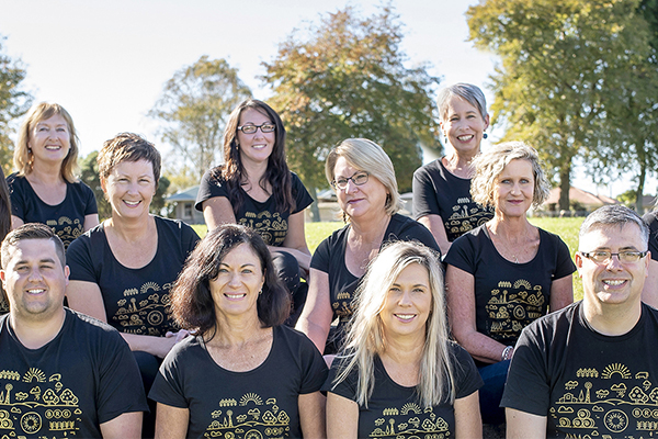 photo of staff in matching tshirts