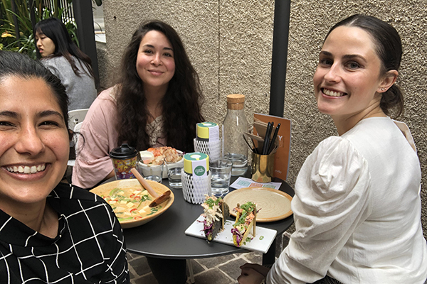 Women enjoying meal together