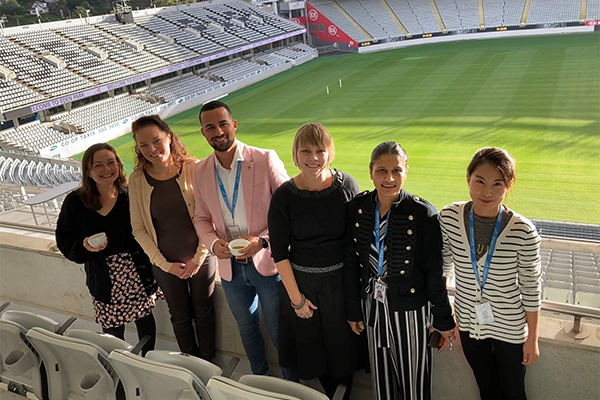 Migrant interns at Eden Park