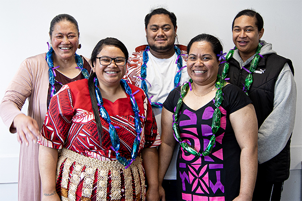 Group of Pacific people in traditional wear