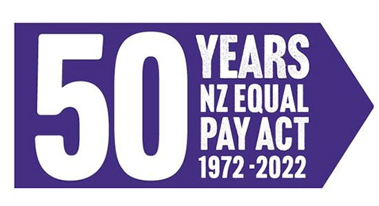 Badge that says 50 years of Equal Pay Act 1972-2022