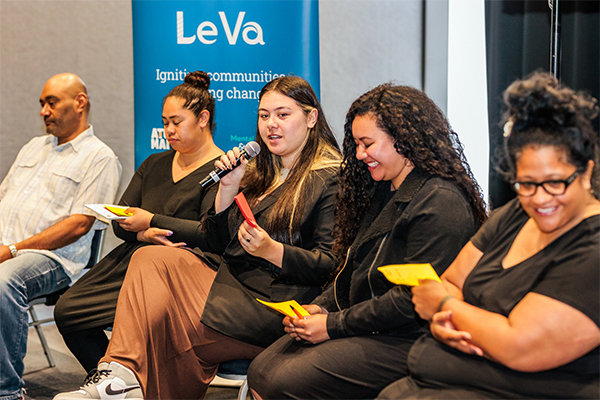 Young Pasifika people taking part in the Teuila workshop