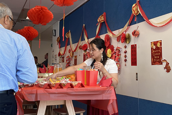 Lunar New Year celebration meal