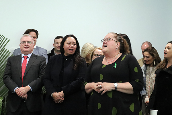 Group singing waiata