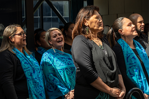 Wahine singing waiata