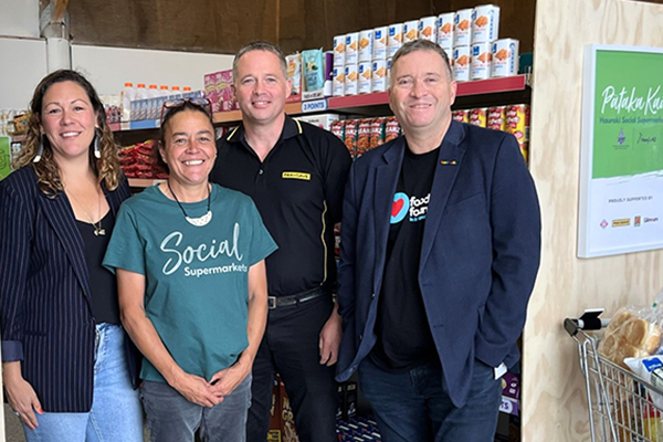 Group of people in a social supermarket