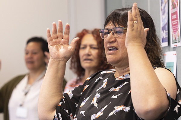 Woman performing Wiri